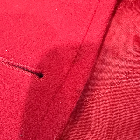 Lands' End red wool pea coat size 6 - Picture 11 of 11